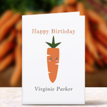 Cute Carrot Birthday Card