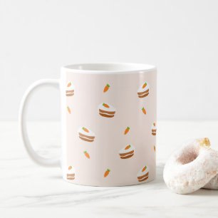 Cute Carrot Cake Mönster Kaffemugg
