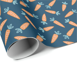 Cute Carrot Mönster på flottan Presentpapper