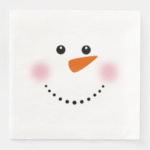 Cute Carrot Nose Snögubbe Pappersservett