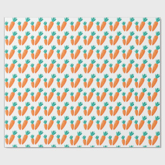 Cute Carrot Pattern Wrapping Paper Presentpapper