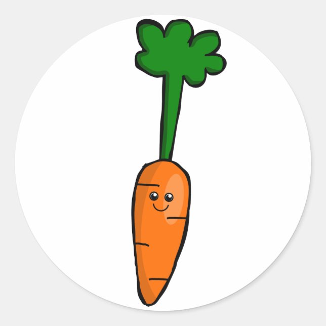Cute Carrot Runt Klistermärke (Framsida)