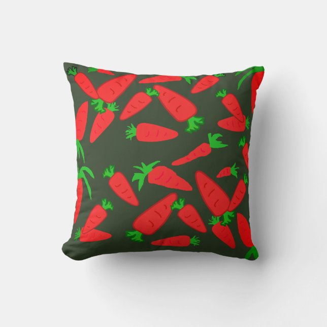 Cute Carrots Yummy Dekorativ kudde Cushion (Framsida)