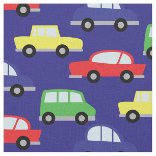Cute Cars Fordon Kids Boys Rumsdekan Tyg