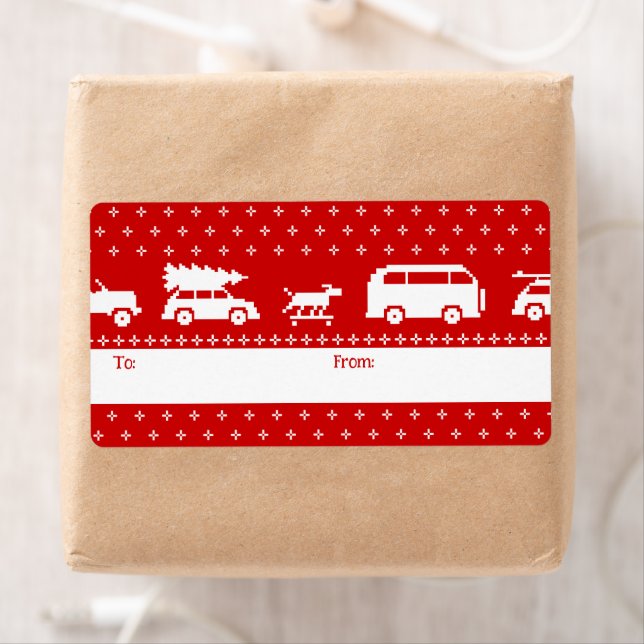 Cute Cars Helgdag Red and White to from Fraktsedel (Insitu)