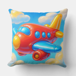 Cute Cartoon Airplane Kudde