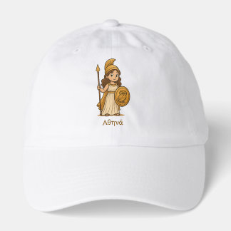 Cute Cartoon Athena Greek Goddess Custom Hat  Keps