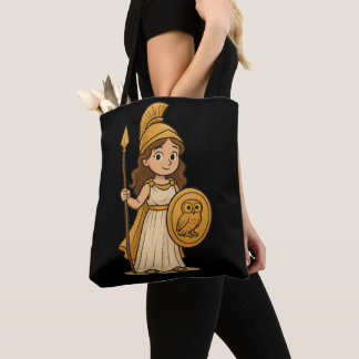 Cute Cartoon Athena – Greek Goddess Mythology Tygkasse