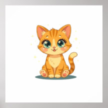 **Cute Cartoon Cat – Adorable Kitty Illustration**