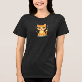 **Cute Cartoon Cat – Adorable Kitty Illustration** T Shirt