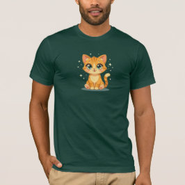 **Cute Cartoon Cat – Adorable Kitty Illustration** T Shirt