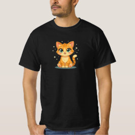**Cute Cartoon Cat – Adorable Kitty Illustration** T Shirt