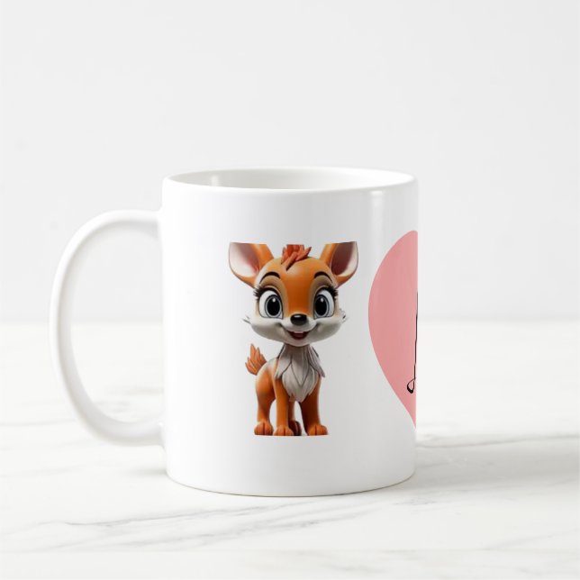 Cute Cartoon Dee Kaffemugg (Vänster)