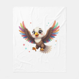 Cute Cartoon Eagle Flying – Friendly Vector Art Fleecefilt