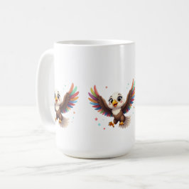 Cute Cartoon Eagle Flying – Friendly Vector Art Kaffemugg