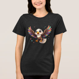 Cute Cartoon Eagle Flying – Friendly Vector Art T Shirt