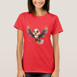 Cute Cartoon Eagle Flying – Friendly Vector Art T Shirt