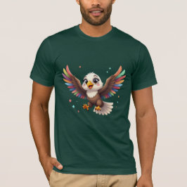 Cute Cartoon Eagle Flying – Friendly Vector Art T Shirt