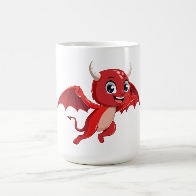 Cute cartoon flying devil kaffemugg (Center)