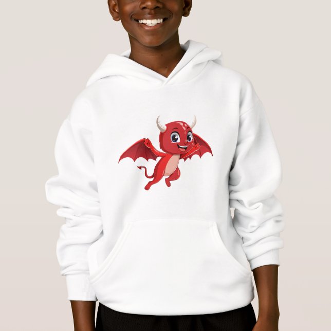 Cute cartoon flying devil t shirt (Framsida)