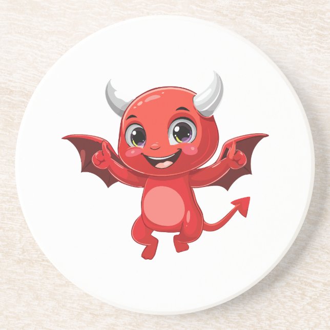 Cute cartoon flying devil underlägg (Framsidan)