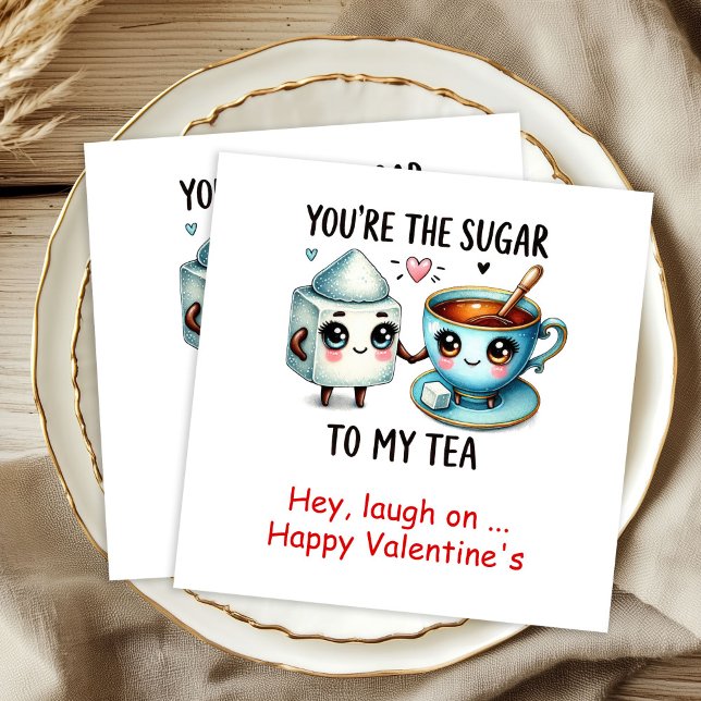 Cute Cartoon Food Custom Sweet Valentine Napkins Pappersservett (Cute Cartoon Food Custom Sweet Valentine Napkins)