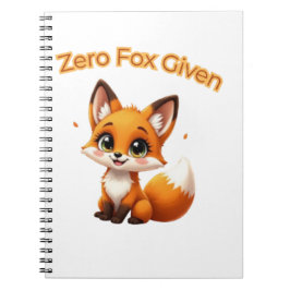 Cute Cartoon Fox – Adorable Kawaii Style Anteckningsbok