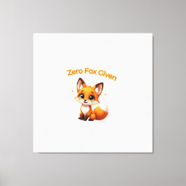Cute Cartoon Fox – Adorable Kawaii Style Canvastryck