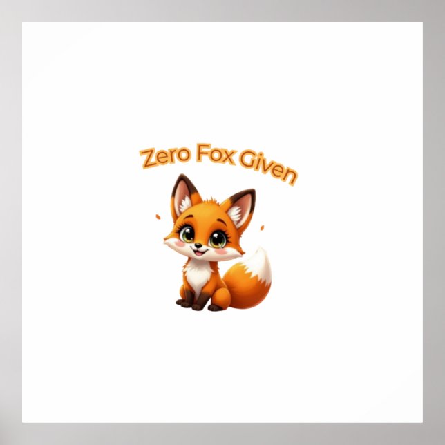 Cute Cartoon Fox – Adorable Kawaii Style Poster (Framsidan)