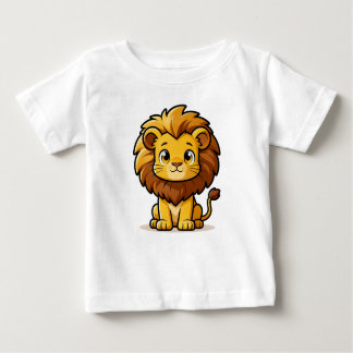 Cute Cartoon Lion with Big Mane T Shirt