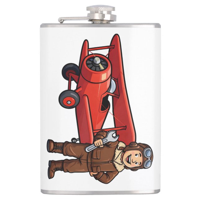 Cute Cartoon Mechanic with Red Car Illustration Fickplunta (Framsidan)