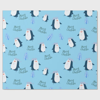 Cute Cartoon Penguin Merry Christmas Presentpapper