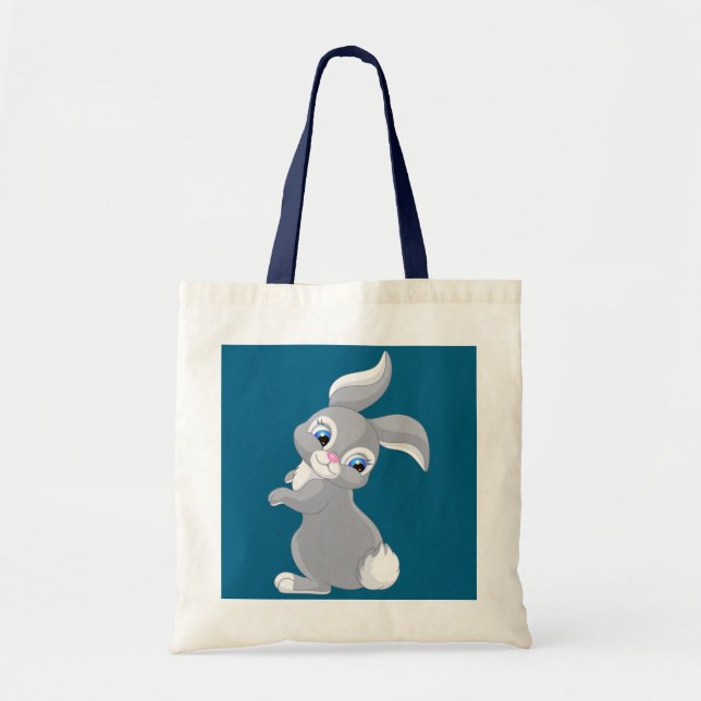 Cute Cartoon Rabbit Tygkasse (Framsidan)