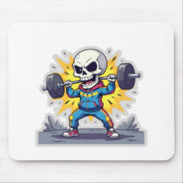 “Cute Cartoon Skeleton Weightlifter • Funny Gym Ba Musmatta