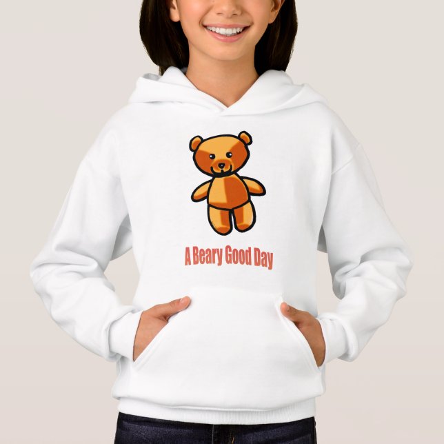 Cute Cartoon Teddy Bear Pun Illustration T Shirt (Framsida)