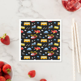 Cute Cartoon Vehicles Pattern  Pappersservett