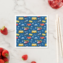 Cute Cartoon Vehicles Pattern  Pappersservett