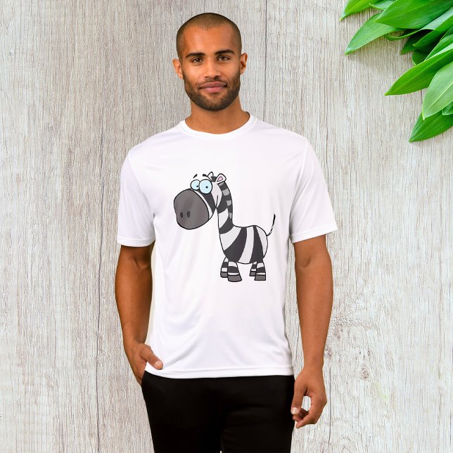 Cute Cartoon Zebra Funny Animal Character T Shirt (Skapare uppladdad)