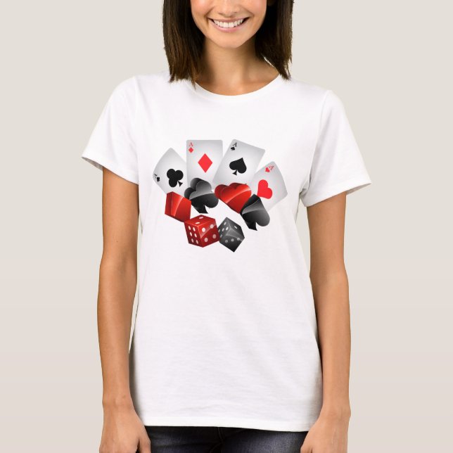 Cute Casino Gambling Women t-shirt (Framsida)