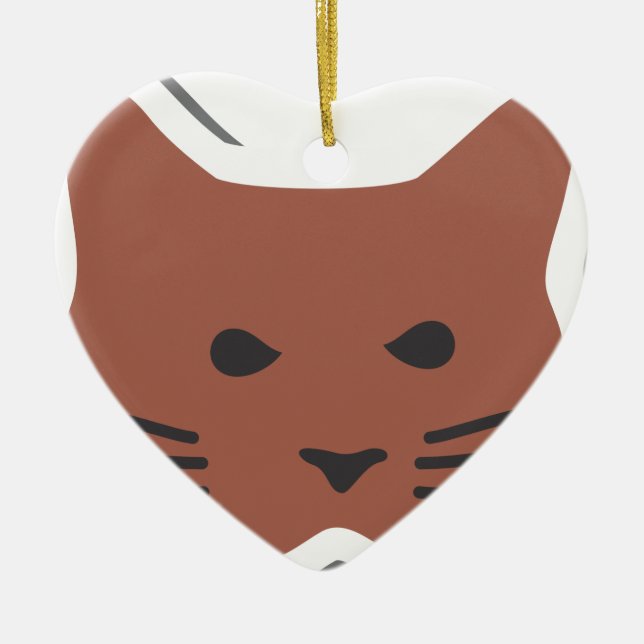 Cute Cat 2 Julgransprydnad Keramik (Framsidan)
