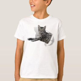 Cute Cat 3D Graphic-illusion populär T Shirt
