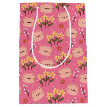 Cute Cat and Flowers