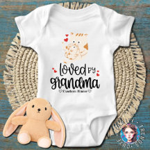 Cute Cat and Kattunge Hearts - Loved by Grandma