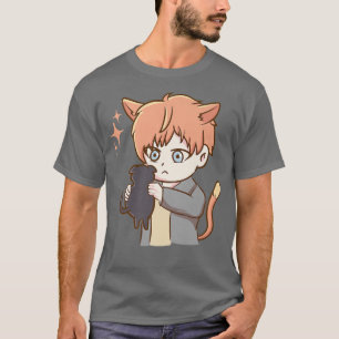 Cute Cat Anime Otaku Girl Aesthetic Japan Culture T Shirt