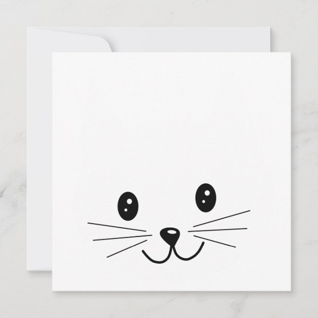 Cute Cat Ansikte. (Framsida)
