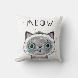 Cute Cat Ansikte - du är magisk MEOW Kudde