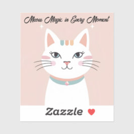 Cute Cat Ansikte-fästare - PixelCharm Studio Klistermärken