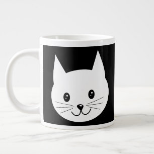 Cute Cat Ansikte. Jumbo Mugg