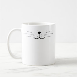 Cute Cat Ansikte Kaffemugg