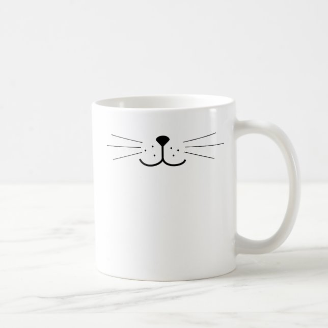 Cute Cat Ansikte Kaffemugg (Höger)